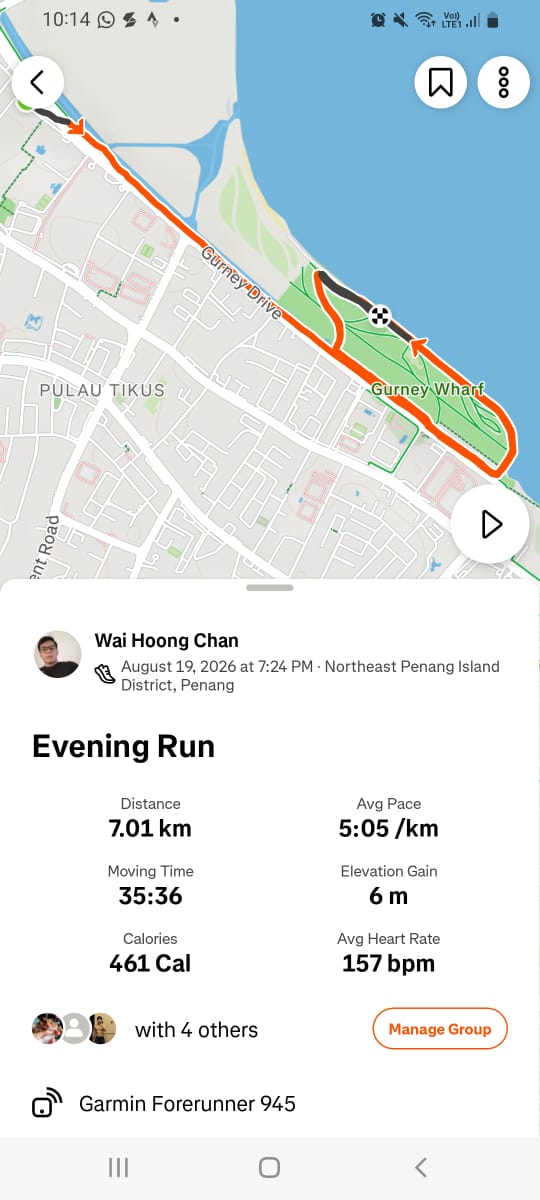 Sample Strava screenshot